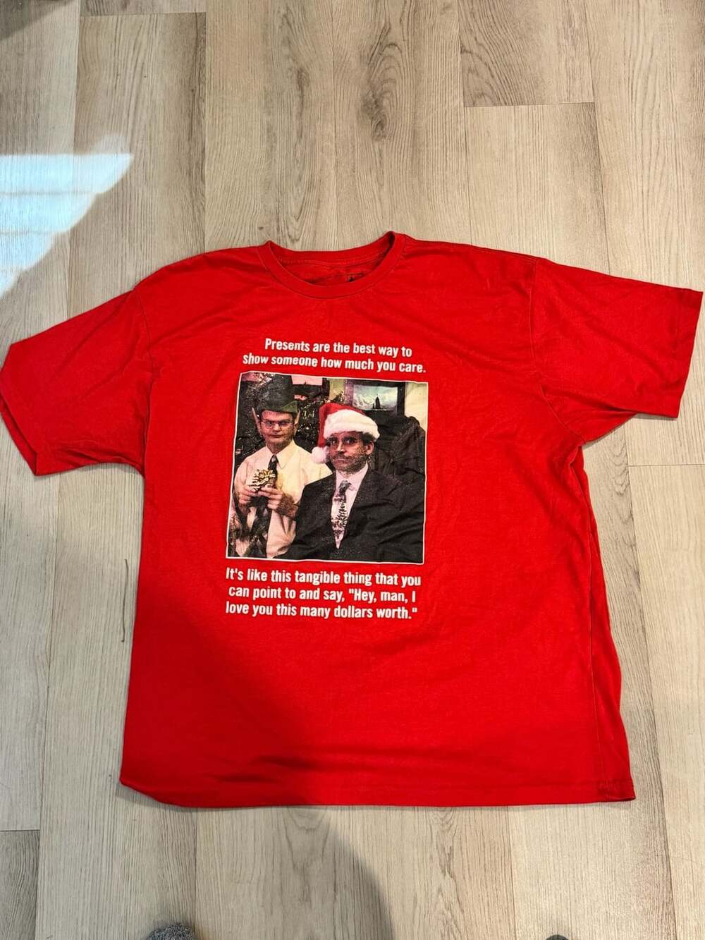 Ripple Junction The Office Christmas Graphic T-Shirt Size 2X Red